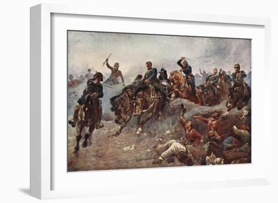 British Artillery Entering Enemy Lines at Tel El-Kebir, 1882-John Charlton-Framed Giclee Print