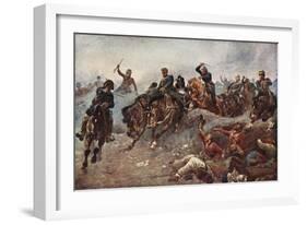 British Artillery Entering Enemy Lines at Tel El-Kebir, 1882-John Charlton-Framed Giclee Print