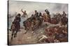 British Artillery Entering Enemy Lines at Tel El-Kebir, 1882-John Charlton-Stretched Canvas