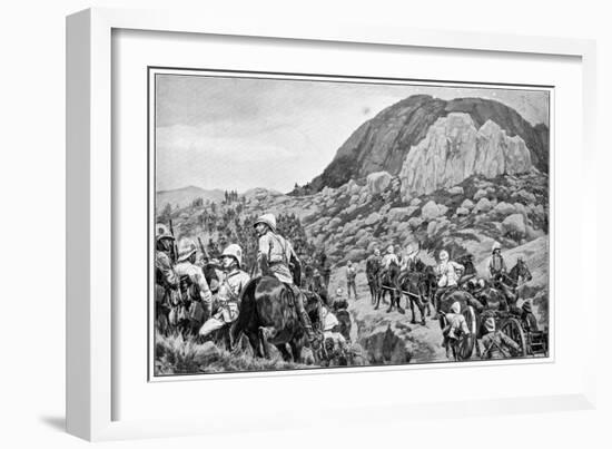 British Artillery Going to the Attack on Spion Kop, 2nd Boer War, 24 January 1900-Richard Caton Woodville II-Framed Giclee Print