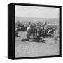 British Artillery in Action, South Africa, 2nd Boer War, 6 February 1900-Underwood & Underwood-Framed Stretched Canvas