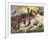 British Assault on the American Position Atop Breed's Hill, Battle of Bunker Hill, c.1775-null-Framed Giclee Print