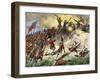 British Assault on the American Position Atop Breed's Hill, Battle of Bunker Hill, c.1775-null-Framed Giclee Print