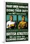 British Athletes! Will You Follow This Glorious Example?-Johnson, Riddle & Co-Framed Art Print