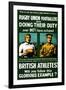 British Athletes! Will You Follow This Glorious Example?-Johnson, Riddle & Co-Framed Art Print