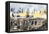 British Attack on Fort Moultrie in Charleston Harbor, c.1776-null-Framed Stretched Canvas