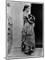 British Author/Illustrator Beatrix Potter Posing Outside with Her Dog at Age 15-Rupert Potter-Mounted Photographic Print