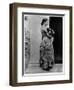 British Author/Illustrator Beatrix Potter Posing Outside with Her Dog at Age 15-Rupert Potter-Framed Photographic Print