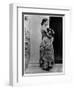 British Author/Illustrator Beatrix Potter Posing Outside with Her Dog at Age 15-Rupert Potter-Framed Photographic Print