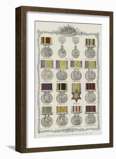 British Awards for Valour on Sea and Land During the Last Fifty Years-null-Framed Giclee Print