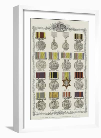 British Awards for Valour on Sea and Land During the Last Fifty Years-null-Framed Giclee Print