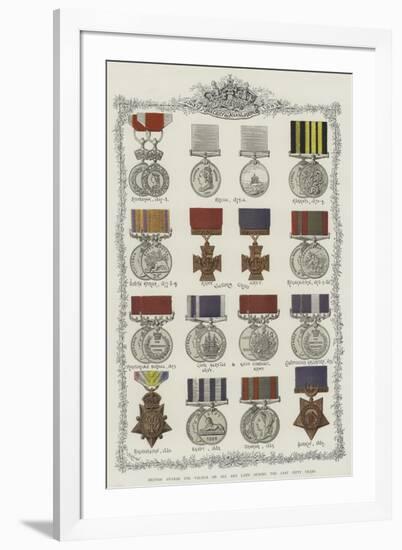 British Awards for Valour on Sea and Land During the Last Fifty Years-null-Framed Giclee Print