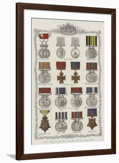 British Awards for Valour on Sea and Land During the Last Fifty Years-null-Framed Giclee Print