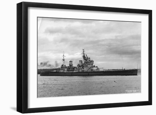 British Battleship HMS King George V, Sydney, Australia, 1945-null-Framed Giclee Print