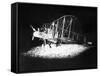 British Bi-Plane Bomber Prepares for a Night Raid During World War One, 1918-null-Framed Stretched Canvas