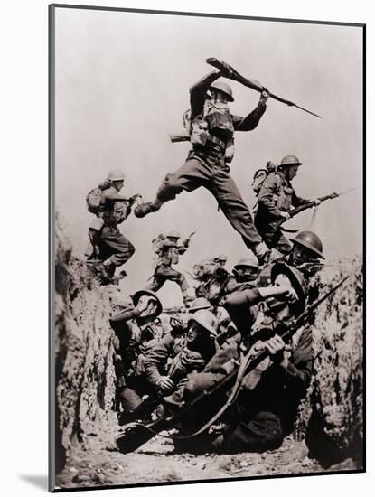 British Black Watch Regiment in Training, 1940-null-Mounted Photo