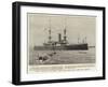 British Bluejackets to the Rescue, Cretan Refugees Being Taken on Board HMS Barfleur-Joseph Nash-Framed Giclee Print