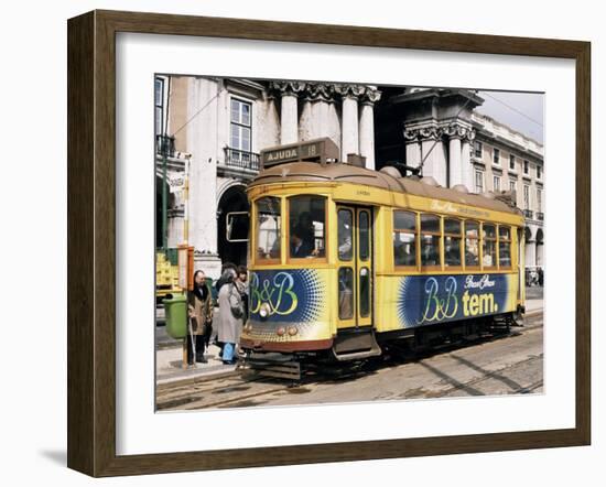 British Built Trams, Lisbon, Portugal-Michael Short-Framed Photographic Print