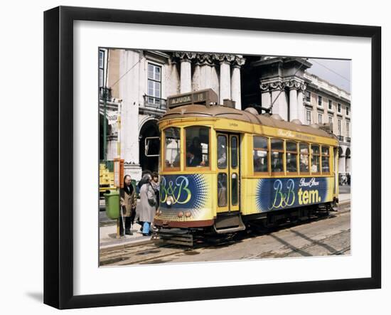 British Built Trams, Lisbon, Portugal-Michael Short-Framed Photographic Print