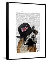 British Bulldog and Bowler Hat-Fab Funky-Framed Stretched Canvas