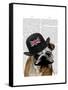 British Bulldog and Bowler Hat-Fab Funky-Framed Stretched Canvas