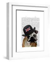 British Bulldog and Bowler Hat-Fab Funky-Framed Art Print