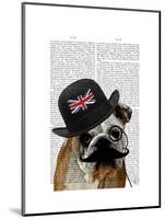 British Bulldog and Bowler Hat-Fab Funky-Mounted Art Print