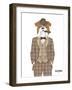 British Bulldog in Tweed Suit-Olga Angellos-Framed Art Print