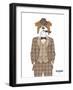 British Bulldog in Tweed Suit-Olga Angellos-Framed Art Print