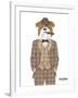 British Bulldog in Tweed Suit-Olga Angellos-Framed Art Print