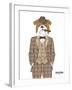 British Bulldog in Tweed Suit-Olga Angellos-Framed Art Print