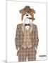 British Bulldog in Tweed Suit-Olga Angellos-Mounted Art Print