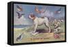 British Bulldog Standing on Britain's Treaty with Belgium-null-Framed Stretched Canvas