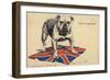 British Bulldog Standing on the Union Flag-null-Framed Giclee Print