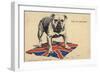 British Bulldog Standing on the Union Flag-null-Framed Giclee Print