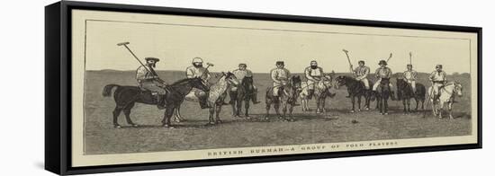 British Burmah, a Group of Polo Players-null-Framed Stretched Canvas