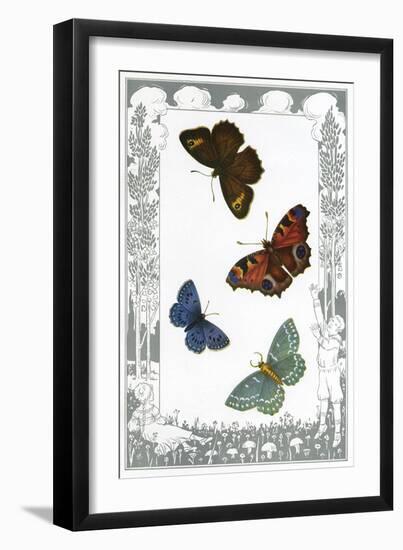 British Butterflies-null-Framed Art Print