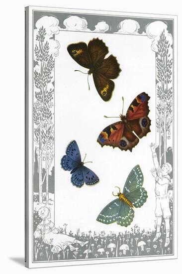 British Butterflies-null-Stretched Canvas