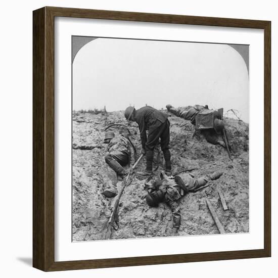 British Casualties, Ypres Salient, Belgium, World War I, 1915-null-Framed Photographic Print