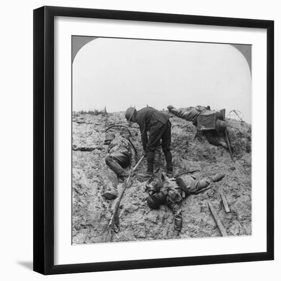 British Casualties, Ypres Salient, Belgium, World War I, 1915-null-Framed Photographic Print