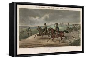 British Cavalry Regiment Involved in a Skirmish in Open Country-J. Harris-Framed Stretched Canvas