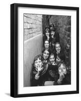 British Children Playing Outdoor Games in London Suburbs-Terence Spencer-Framed Photographic Print