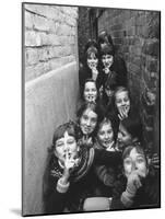 British Children Playing Outdoor Games in London Suburbs-Terence Spencer-Mounted Photographic Print