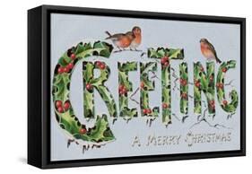 British Christmas Card-null-Framed Stretched Canvas