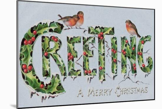 British Christmas Card-null-Mounted Giclee Print