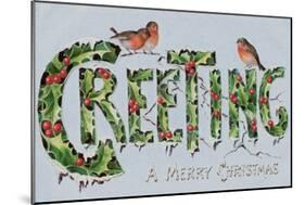 British Christmas Card-null-Mounted Giclee Print