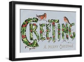 British Christmas Card-null-Framed Premium Giclee Print