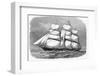 British Clipper for the China Tea Trade Which in 1868 Won the Ocean Race from China to England-null-Framed Photographic Print