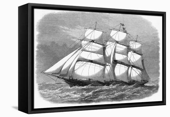 British Clipper for the China Tea Trade Which in 1868 Won the Ocean Race from China to England-null-Framed Stretched Canvas