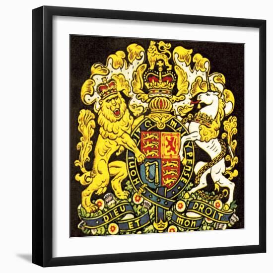 British Coat of Arms-English School-Framed Giclee Print